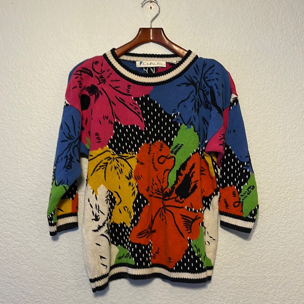 Vintage Chause Floral Sweater